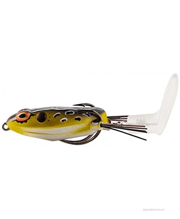 Booyah Toad Runner Jr Topwater Bass Fishing Hollow Body Frog Lure with Weedless Hooks