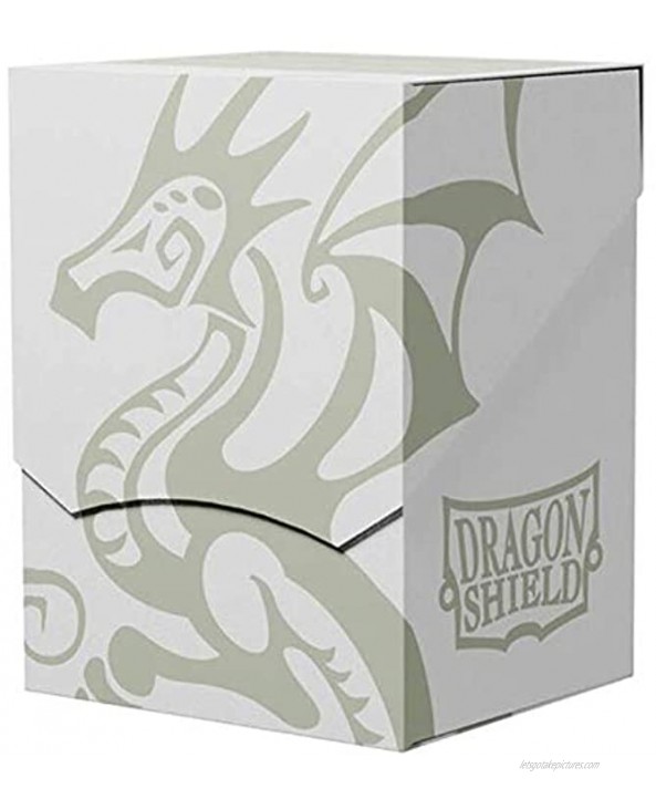 Dragon Shield Card Deck Box – Deck Shell White & Black 80-100 CT – Durable and Sturdy TCG OCG Card Storage – Compatible with Pokemon Yugioh Commander and MTG Magic: The Gathering