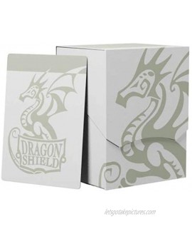 Dragon Shield Card Deck Box – Deck Shell White & Black 80-100 CT – Durable and Sturdy TCG OCG Card Storage – Compatible with Pokemon Yugioh Commander and MTG Magic: The Gathering