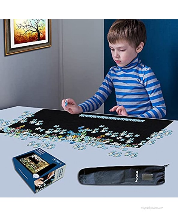 Enovoe Jigsaw Puzzle Mat Saver Non-Skid Portable Roll Up Puzzle Mat for 1000 Pieces or 1500 Piece Adult Puzzles