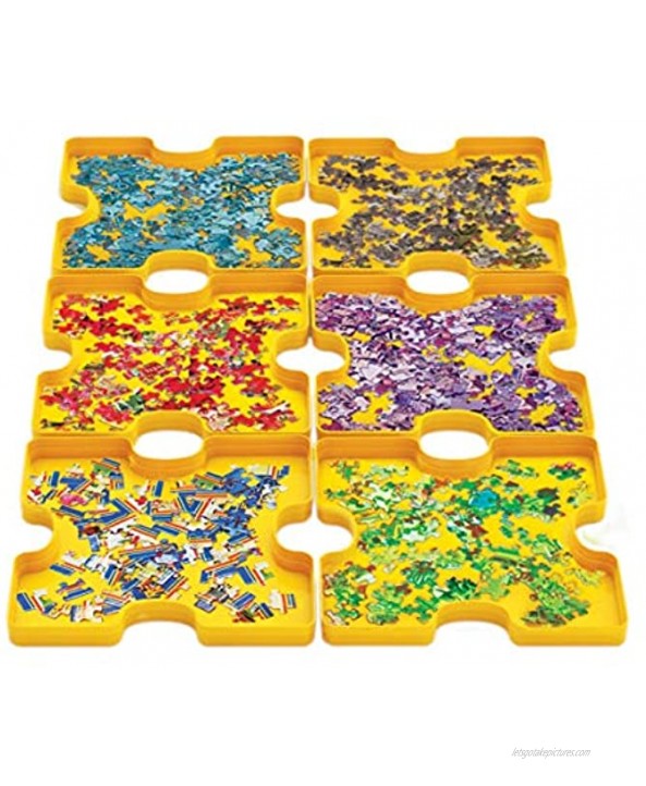 EuroGraphics Puzzle Accessory Combo Kit Includes Roll & Go Mat 6 Stackable Trays & A Bottle of Glue 2000Piece 6 oz Yellow