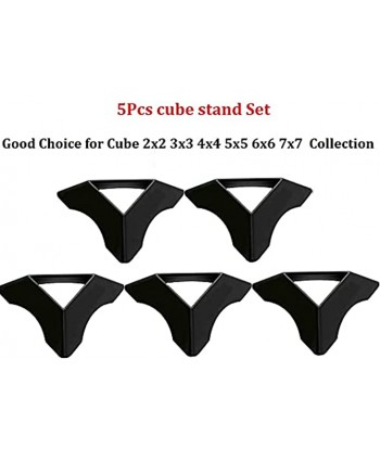 GoodCube Cube Stand Plastic Speed Cube Holder Black Cube Base 5pcs