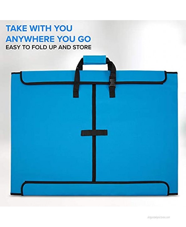 Jumbl 1000-Piece Puzzle Caddy | Portable Jigsaw Puzzle Mat Organizer Storage & Travel Case with Non-Slip Felt Surface [2] Removable Trays for Sorting Easy Velcro Folding Design & Carry Handle