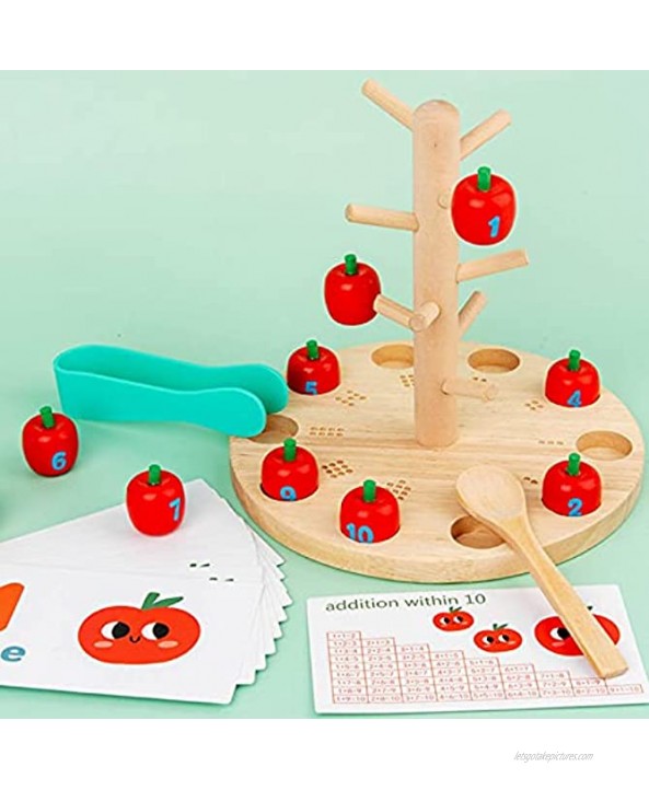 NC Children's Toy Wooden Toys Fun Apple Picking Game Mathematics Enlightenment Early Education Kindergarten Creative