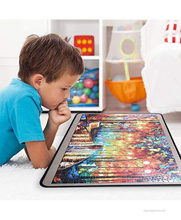 Puzzle Portable Board with Dustproof Cover 21 x 30 fits 1000 Piece Puzzles Non-Slip Flannelette Surface