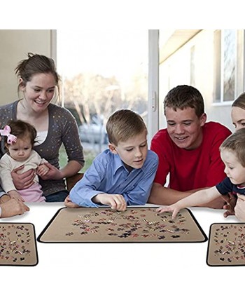 Puzzle Protebale Board with 2 Trays Work Area 22" x 31" for Complete The Puzzles Easy to Move Non-Slip Flannelette Surface