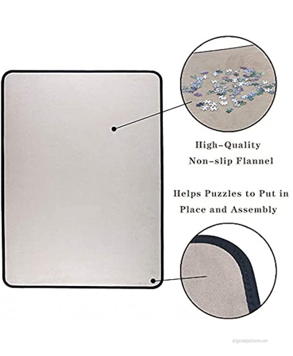 Puzzle Protebale Board with 2 Trays Work Area 22 x 31 for Complete The Puzzles Easy to Move Non-Slip Flannelette Surface