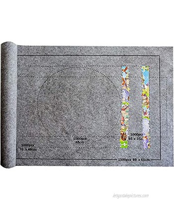 Puzzle Roll Up Mat Jigsaw Fun Game Storage Pad Blanket 26x46 Inch for Up to 1500 Pieces Puzzles for Adults Fun