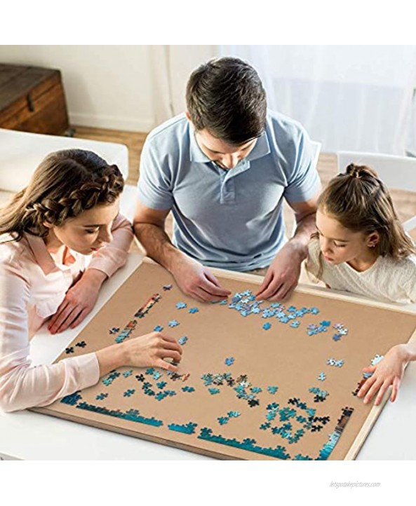 SkyMall 1500 Piece Puzzle Board | Premium Wooden Jigsaw Puzzle Table with 6 Magnetic Removable Storage & Sorting Drawers | 27x35 Smooth Plateau Work Surface & Reinforced Hardwood Construction