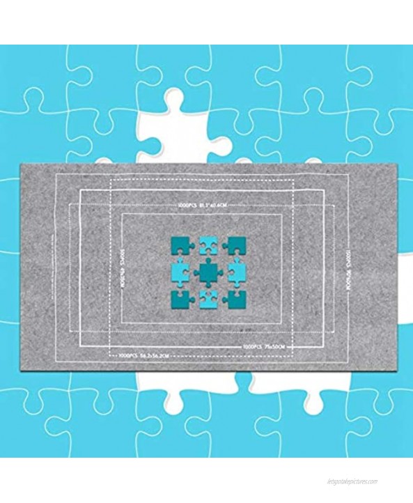 YIUS Jigsaw Puzzles Mat Playmat Storage Pad Jigsaw Storage Felt Mat Puzzles Blanket Gray