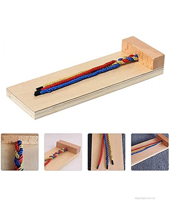 zhezuo Girl Wooden Braid Threading Toys Fun Learning Game for Kids Hair Braiding Game Builds Basic Life Skills Activities Educational Toys