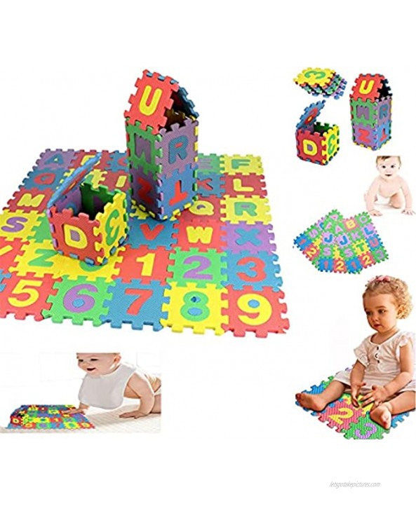 36pcs Baby Child Number Alphabet Digital Puzzle Foam Maths Little Size Non Slip Waterproof Lightweight Easy Clean Building Blocks Maths Early Educational Toy Gift