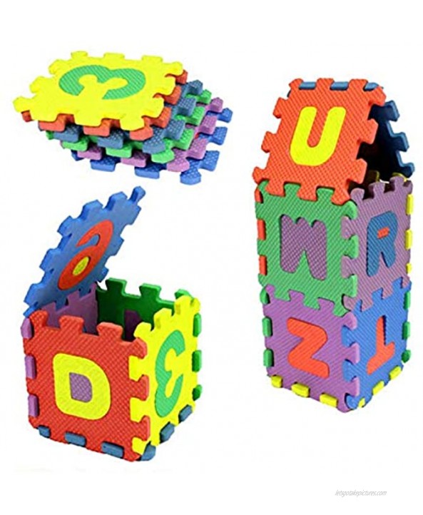 36pcs Foam Puzzle Mat Alphabet and Number Puzzle Mat Interlocking Tiles Floor Puzzle Mat for Children Babies Education Gym Workout EVA Soft Crawling Rug 5.9x5.9 Inches,US Fast 3-15 Days Delivery