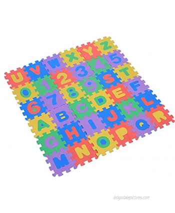 36Psc EVA Foam Mat,Puzzle Exercise Mat with EVA Foam,Numbers & Letters Kid's Puzzle Exercise Play Mat,Foam Mat Floor Tiles,Exercise Baby's Hands‑on Ability