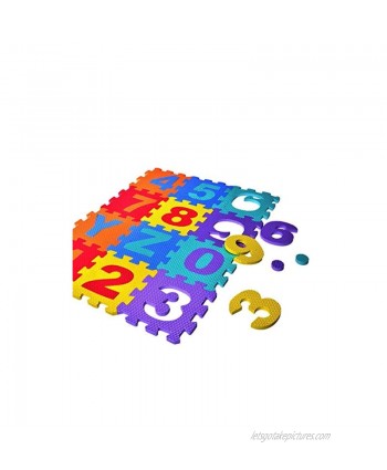 Alphabet & Numbers Rubber EVA Foam Puzzle Play Mat Floor. 36 Interlocking playmat Tiles. Ideal for Crawling Baby Infant Classroom Toddlers Kids Gym Workout