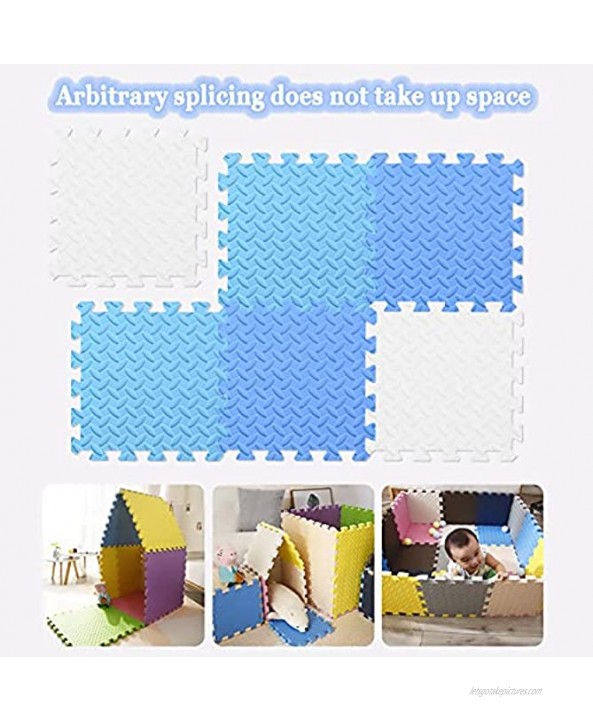 Baby Puzzle Mats for Floor Kids Interlocking Exercise Tiles Rugs Floor Tiles Toys Carpet Soft Climbing Pad for Yoga Exercise Gym Gymnastic 11.81X11.81X0.39 in,Rice + Purple,40