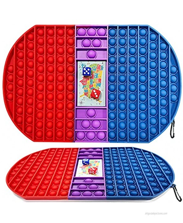 Big Pop Game Fidget Toy Jumbo Chess Board Large Pop Bubble Toy for Parent Child Time Huge Pop Interactive Stress Relief Fidget Game for Kids and Adults Stress Relief Fidget Toy Play with Friends