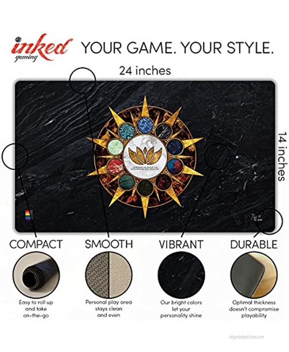 Inked Playmats MTG LGBT Black Version Playmat Inked Gaming TCG Game Mat for Cards 13+