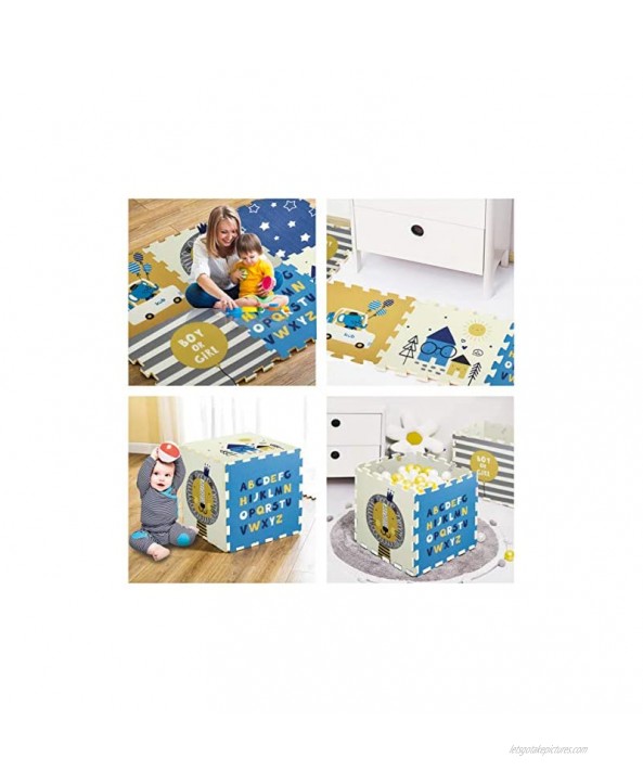 Kids Foam Puzzle Floor Play Mat Foam Tiles Exercise Baby Foam Play mats for Infants Gym Floor mats with Non Toxic XPE Foam Crawling mat Thicking 47x63x0.8in