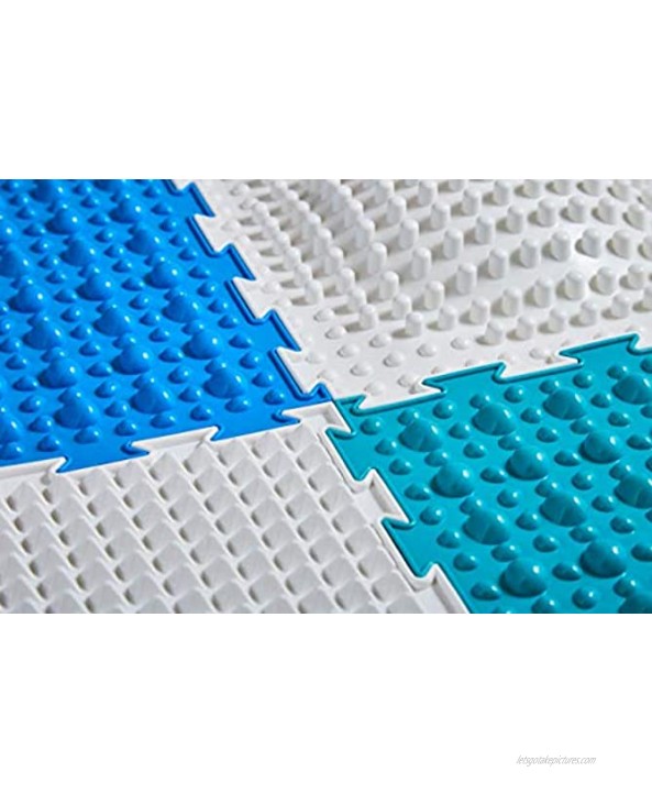 Ortodon Iceberg Modular Mat for Baby Hypoallergenic Elastic PVC Non-Toxic Non-Smell Non-Slip 6 modules with Size 9.8 in x 9.8 in Each