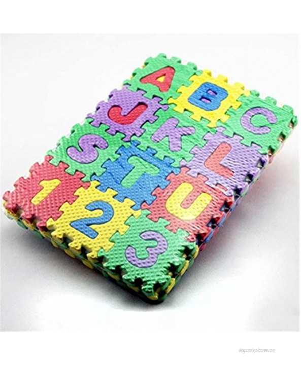 redcolourful 36 Pieces Child Cartoon Letters Numbers Foam Play Puzzle Mat Floor Carpet Rug for Baby Kids Home Decoration Creative Gifts