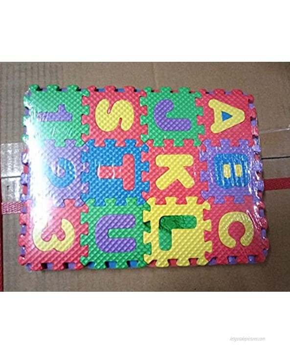 redcolourful 36 Pieces Child Cartoon Letters Numbers Foam Play Puzzle Mat Floor Carpet Rug for Baby Kids Home Decoration Creative Gifts