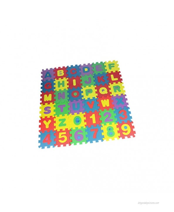 shamjina 36pcs Foam Play Mat Puzzle Alphabet&Number Crawling Mat for Kids Toddlers
