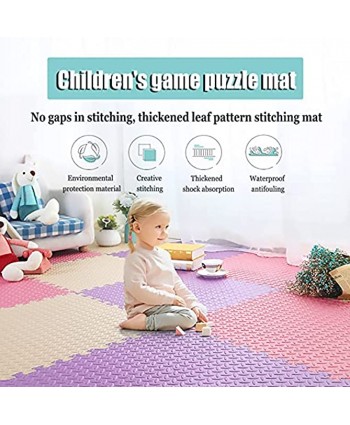 TONGQU Children's Foam Puzzle Play Mats Interlocking EVA Puzzle Foam Mats with Edges for Home Workout Yoga Exercise & Children's Play Area,Beige+Brown,4