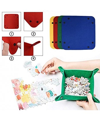 upain 2000 PCS Puzzle Roll Jigsaw Puzzle Mat Play Mat Puzzles Blanket with Inflatable Tube Pump Felt Mat Elastic Fasteners Drawstring Storage Bag