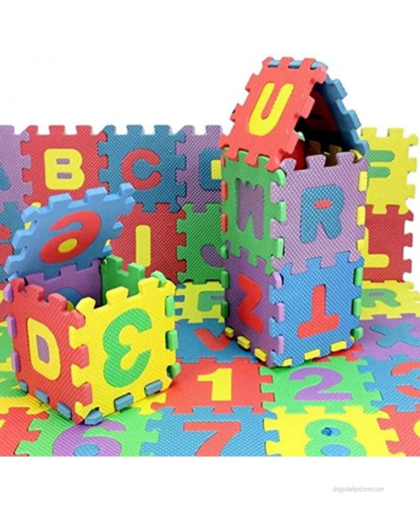 XXY216 36Pcs Baby Child Number Alphabet Digital Puzzle,Floor Puzzle Toy Mats Non Slip Colorful Building Blocks Early Educational Toy,Interlocking Foam Puzzle Play Mat4.7 4.7