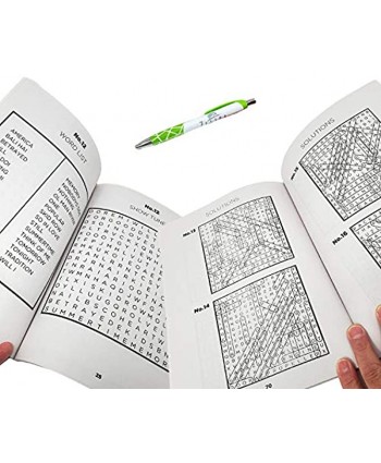 80 Page Word Search Word Find The Word Puzzle Books with Pen | Large Print Puzzle Booklets with Pen 2 Pack