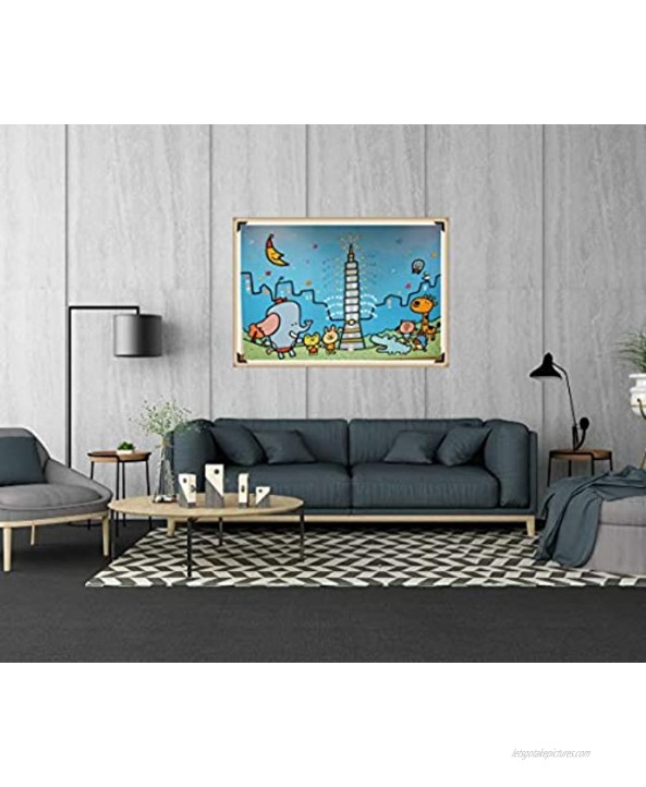 Animal Art Painting Jigsaw Puzzles Adult Puzzles Educational Games Intense Ideal for Relaxation Or Meditation 500 1000 1500 Pieces 0109 Color : Partition Size : 1000 Pieces