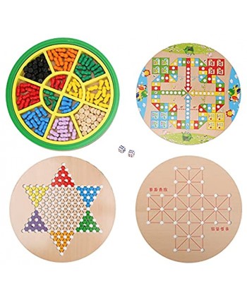Desktop Sudoku Puzzle,5 in 1 Wooden Children Intelligence Multifunctional Sudoku Puzzle Board Game Kids Toy