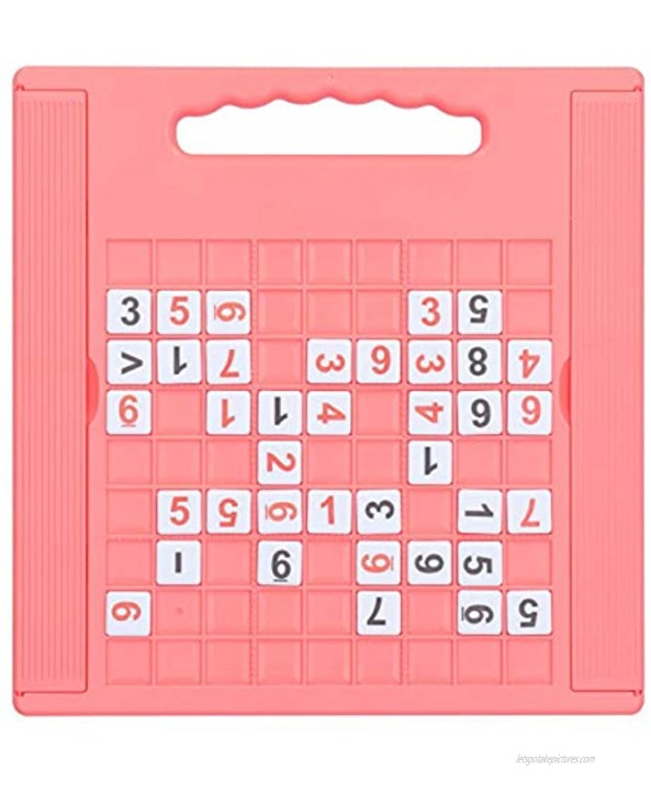 Drfeify Children Sudoku Board Game Puzzle Table Game Parentchild Toy for Kids Family Party Gift Pink