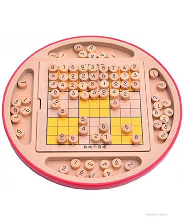 N C Children's Wooden Multi-Function 4 6 9 Nine Square Grid Sudoku Flying Chess Young Educational Toys Desktop Parent-Child Game