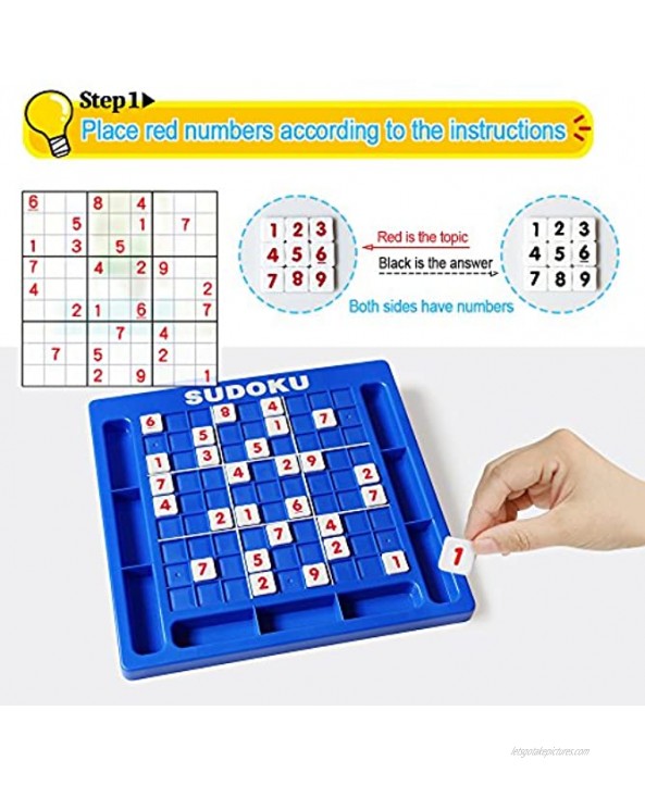 Plastic Sudoku Puzzle Board Games Classical Puzzle Toys Brain Digital Puzzle Toys for Kids and Adults