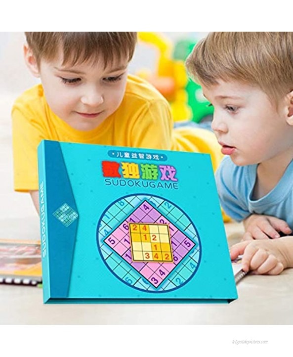 Sudoku Board Logical Thinking Education Portable Wooden Sudoku Board Game for Kids,Perfect Child Intellectual Toy Gift Set Green