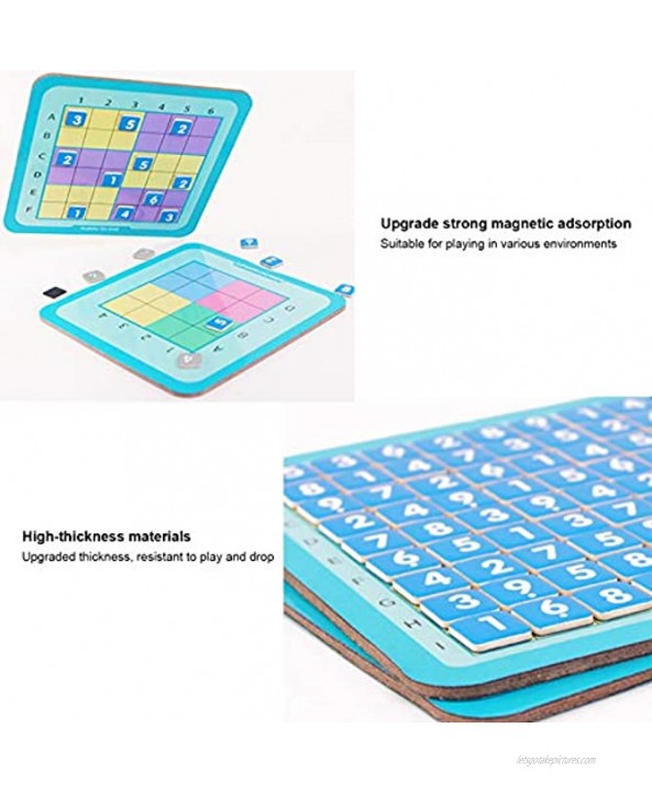 Wooden Sudoku Board Strong Adsorption Force Magnetic Sudoku Soft Magnetic Material Medium In Size for Boys Home Kindergarten Girls