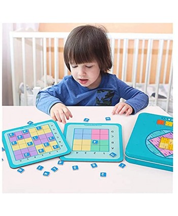 Z-Color Wooden Sudoku Game Educational Number Toy Sudoku Board Box 4-in-1 Wooden Number Place Toy for Kids and Adults Sudoku Game Size : Book Style