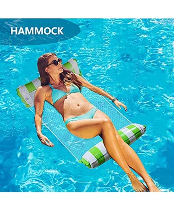 2 Pack Water Swimming Pool Float Hammock,Pool Float Lounger,Water Hammock Lounger Swimming Floating Bed Hammock,Comfortable Inflatable Swimming Pools Lounger for Adults Vacation Fun and Rest