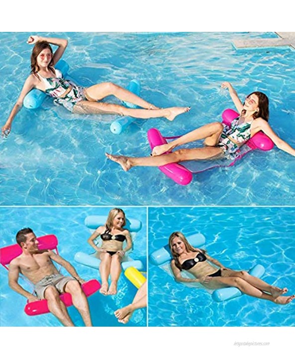 Amor Hammock Floaties for The Pool 2 Pack Inflatable Pool Rafts for Adults Pool Lounge for Summer Beach Float Hammock for Adult Party Favors
