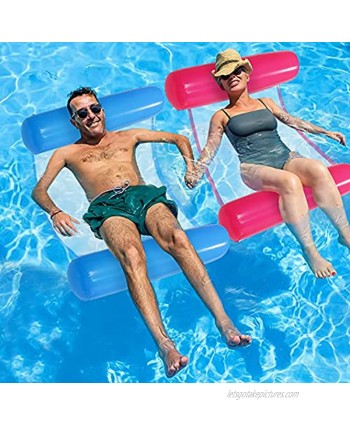 Amor Hammock Floaties for The Pool 2 Pack Inflatable Pool Rafts for Adults Pool Lounge for Summer Beach Float Hammock for Adult Party Favors