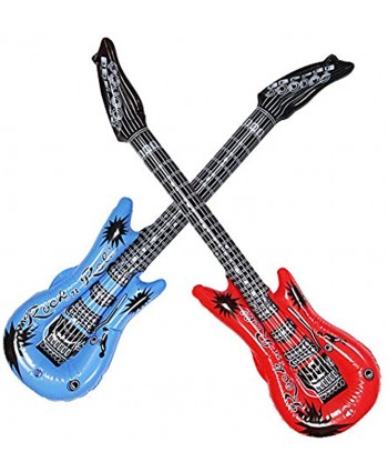 Dr.dudu Inflatable Guitar Waterproof Assorted Colors Party Decoration 6pack