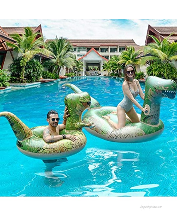 FindUWill Giant 118 Inches Inflatable Pool Float Dinosaur Floaties Large T-Rex Floaty Summer Beach Swimming Pool Party Inflatables for Adults