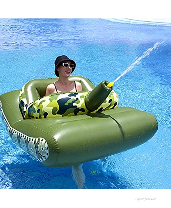 Float Joy Tank Pool Float Inflatable Tank Battle Rafts Inflatable Toy with Water Squirt Gun for Adults Kids Funny Beach Outdoor Water Pool Party Toys Swim Stuff for Summer
