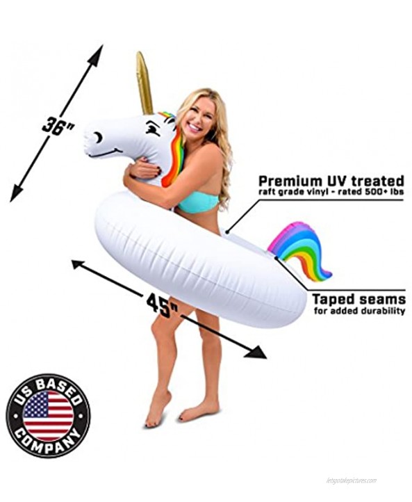 GoFloats Unicorn Pool Float Party Tube Inflatable Rafts Adults & Kids