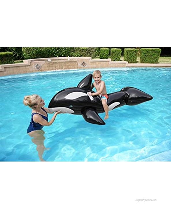 H2OGO! Jumbo Whale Rider Inflatable Pool Float