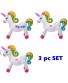 Happy Deals~ Set of 3 Rainbow Unicorn 24" Inflatable Unicorns