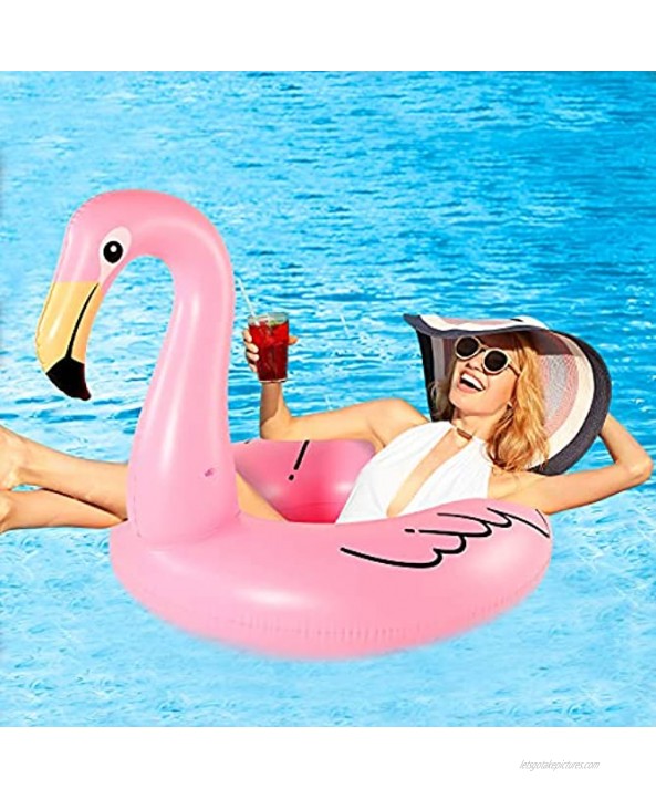 Inflatable Flamingo and Unicorn Pool Float 2 Pack，Pool Floats Summer Raft Lounger Swim Tube Beach Pool Party Toys Decorations