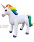 Jet Creations Inflatable Standing Rainbow Unicorn 40" Long Pool Party Decoration Birthday Stuffed Animal an-UNI Multicolor 40" L x 30" H